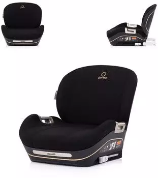 Chipolino Genesis i-Size Kindersitzerhöhung mit Rückenlehne, Isofix, 125-150cm, schwarz
