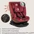 Lionelo Bastiaan RWF i-Size Kindersitz 0-36kg, 360° drehbar, ISOFIX (LO-BASTIAAN RWF I-SIZE RED BURGUNDY)
