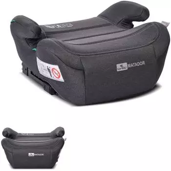 Lorelli Matador Kindersitz-Sitzerhöhung i-Size, Isofix, schwarz (125-150cm) (10071732401)