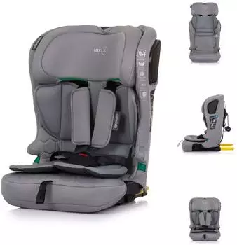 Chipolino LUX X Kindersitz i-Size 76-150cm Gruppe 1/2/3, Isofix, grau
