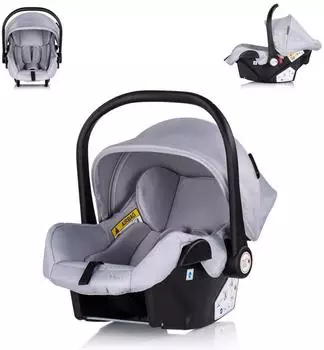 Chipolino Aura Babyschale i-Size Gruppe 0+, 40-85cm, grau gemustert (STKAUR02502CL)