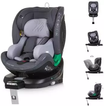 Chipolino Maximus i-Size Kindersitz 40-150cm, Isofix, 360&deg; drehbar, grau