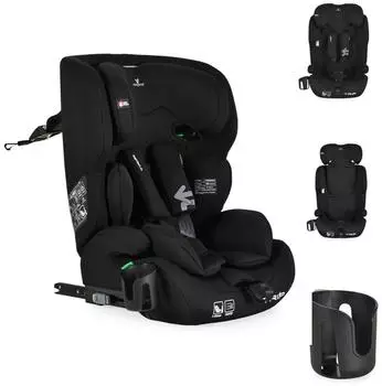 Cangaroo Trip i-Size Kindersitz (76-150cm) Isofix, schwarz