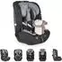 Moni i-Size Start Kindersitz (76-150cm) grau, verstellbare Kopfstütze (110997)