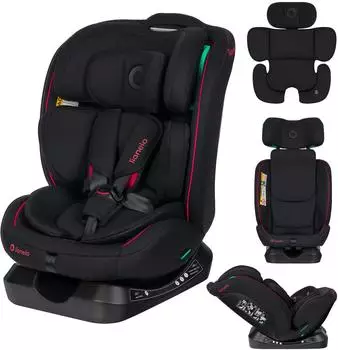 Lionelo Aart i-Size Kindersitz Gruppe 0/1/2/3, 40-150cm (LO-AART I-SIZE BLACK CARBON RED)