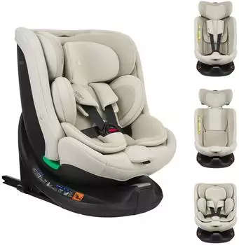 KIKKABOO i-Van i-Size Kindersitz Isofix 40-150cm, beige (Gruppe 0+/1/2/3)