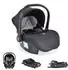 Moni Babyschale Multi Set mit Isofix-Basis Royal, i-Size (40-87cm), grau (ASM0295GRA+ASM0101SCH)