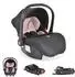Moni Babyschale Multi Set mit Isofixbasis Royal, i-Size (40-87cm), Gruppe 0+, rosa (ASM0295ROS+ASM0101SCH)