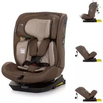 Chipolino X-Factor i-Size Kindersitz 40-150cm, Isofix, drehbar, braun