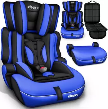 Kiduku Kindersitz Gruppe 1+2+3 9-36kg schwarz/blau (AKS-018)
