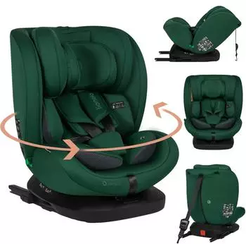 Lionelo Bastiaan i-Size Kindersitz 360&deg; drehbar, 0-36kg, ISOFIX (LO-BASTIAAN I-SIZE GREEN FOREST)