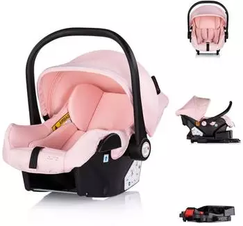 Chipolino Aura i-Size Babyschale mit Isofix-Basisstation, 40-85cm, pink