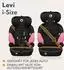 Lionelo Levi i-Size Kindersitz Gruppe 1/2/3, 9-36kg (LO-LEVI I-SIZE PINK BABY)