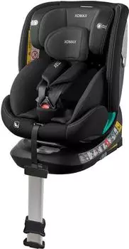 XOMAX G409 Kindersitz mit Standfuß ISOFIX 0-36kg 360° drehbar, schwarz