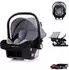 Chipolino Amore i-Size Babyschale Set mit Isofix-Basis Gruppe 0+ (0-13kg), hellgrau