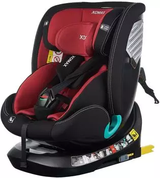 XOMAX G409 IOT Kindersitz 360° drehbar, ISOFIX, 0-36kg (G409 IOT Black-Red)