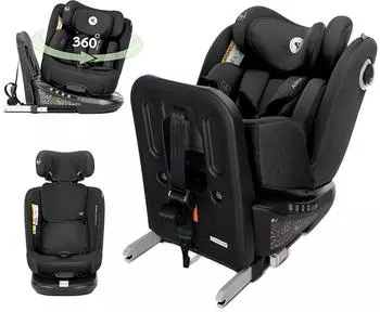 Lorelli Auriga Kindersitz i-Size 40-150cm, Isofix, Anti-Rebound-Stange, schwarz