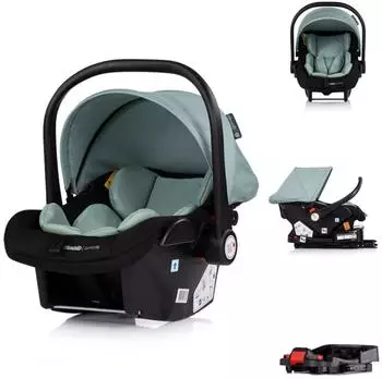 Chipolino Amore Set Babyschale i-Size Gruppe 0+ mit Isofix-Basisstation, 0-13kg, t&uuml;rkis (ASC0288TUE+ASC0100SCH)