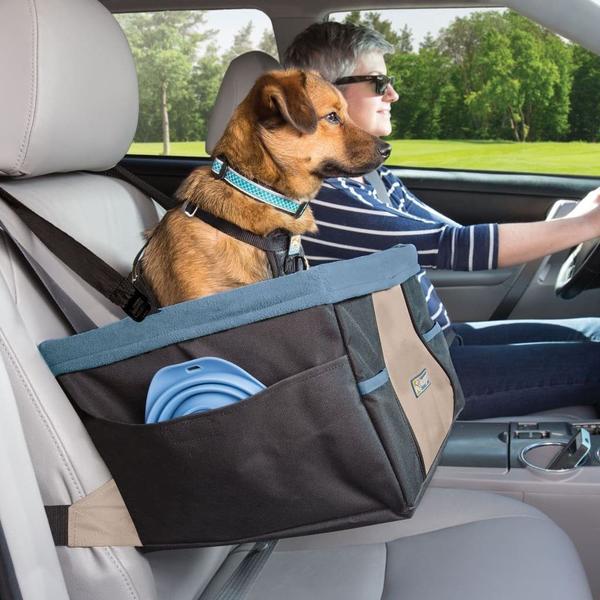  Kurgo Rover Hunde-Autositz, Inklusive Autogurt, Einfache Montage, Für Hunde bis zu 9 kg empfohlen, Schwarz/Blau