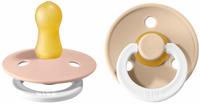 BIBS Colour Natural Rubber Size 1: 0+ months Schnuller Blush Night / Vanilla Night 2