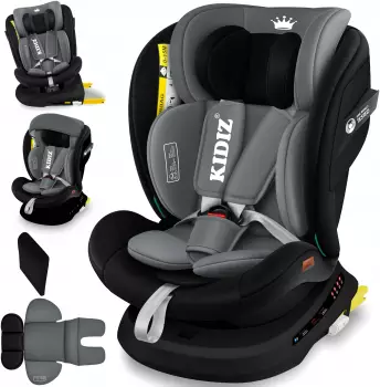 schwarz: Kidiz Kinderautositz mit Isofix/i-Size 0-36kg