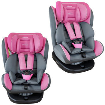 XOMAX 916 Kindersitz dunkelgrau/rosa