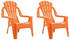 vidaXL Gartenstuhl für Kinder 2er Set Kunststoff orange