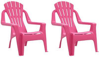 vidaXL Kinder-Gartenst&uuml;hle 2 Stk. Rosa 37x34x44 cm PP Holzoptik