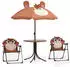 vidaXL Kinder Garten-Bistro-Set 3-tlg. mit Sonnenschirm, Braun (48099)