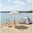 Relaxdays Camping-Kindersitzgruppe mit Schirm, Metall/Textil/Kunststoff, Dschungel (10028889_8684)