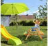 Relaxdays Kindersitzgruppe Holz, 2in1 Spieltisch & Matschküche, Picknicktisch, 49x90x85cm