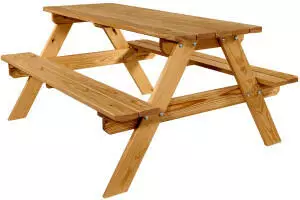 Lemodo Kinderpicknicktisch Kiefer 115cm braun (NA393_N)