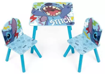 Arditex Stitch Tisch & 2 Stühle Set, Holz, Kinder (WD16657)