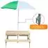 Coemo Edi Kinder-Sitzgruppe mit Wasserbecken und Sonnenschirm, Holz