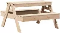 vidaXL Picknicktisch f&uuml;r Kinder 88x97x52 cm Massivholz Kiefer