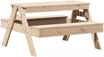 vidaXL Picknicktisch f&uuml;r Kinder 88x97x52cm Massivholz Kiefer (832596)
