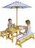Relaxdays Kinder Picknicktisch mit Sitzbank und Schirm (10052773_57)