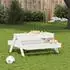 vidaXL Kinderpicknicktisch mit Sandkasten, Weiß Massivholz Kiefer (832593)