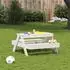 vidaXL Kinderpicknicktisch Weiß 88x97x52cm Massivholz Kiefer (832597)