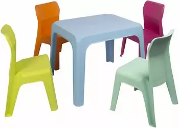 Garbar Jan 5 Spieltisch und Stuhl Set, Mehrfarbig, Kinder (20099)