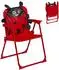 Relaxdays Kinder-Klappstuhl mit Motiv, Metall/Textil, rot