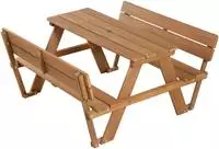 roba Kindersitzgruppe "Picknick for 4 Outdoor +, Teakholz-Optik" Set, mit Lehne;