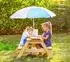 TP Toys Tiger Kinder-Spieltisch & Matschtisch, Holz, mit Sonnenschirm (TP602)