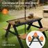ML-Design Kindersitzgruppe 2-in-1 Sand- & Wasserspieltisch Massivholz Naturbraun inkl. 2 Wannen