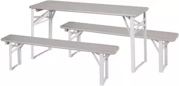 Roba Kinderparty-Garnitur hellgrau, Holz FSC 100%, 4-Sitzer (800000531106)