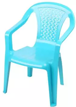 Spetebo Kinder-Gartenstuhl Kunststoff, stapelbar, blau (224658)