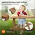 ML-Design Kindersitzgarnitur mit Tisch & 2 Bänken, Massivholz, braun, outdoor