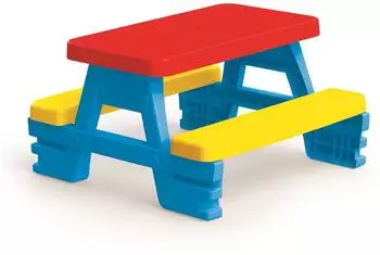 Dolu Kinder-Picknicktisch mit Bänken, 4-Sitzer, für drinnen/draußen