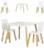 Chipolino Kindersitzgruppe Tiermotiv Tisch & 2 Stühle, Holz, weiß (DIWH02440323)
