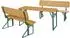 Roba Kids Outdoor Kinderparty-Garnitur mit Lehne, natur lackiert